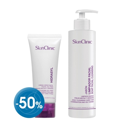 Комплект Почистващ сапун и  Хидратиращ крем за мазна кожа