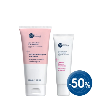 Raspberry Cleansing Gel Foam and Hydrating Mask