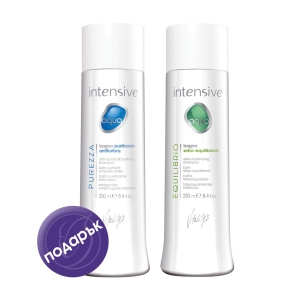Комплект Intensive AQUA Себобалансиращ и противопърхотен шампоан